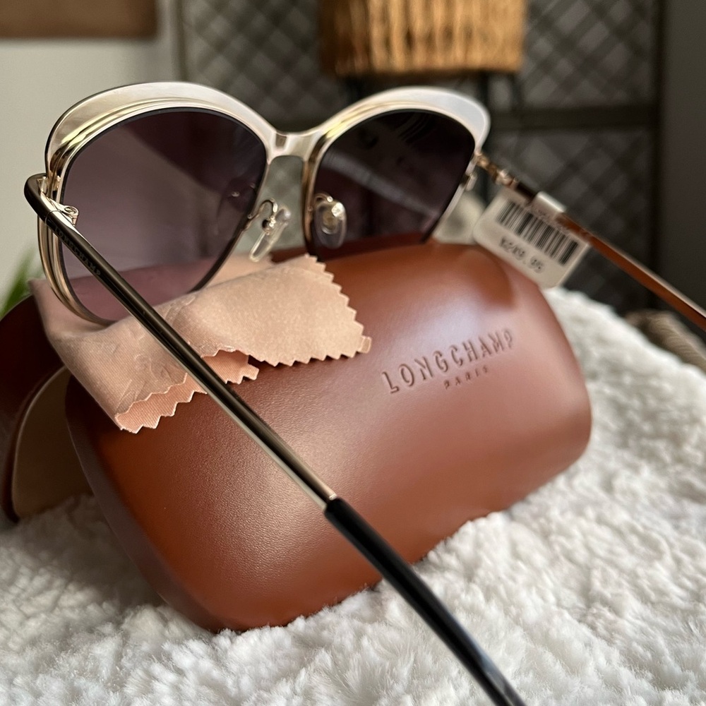Longchamp Black & Gold Cat Eye Sunglasses | LO705S | NWT Luxury Eyewear
